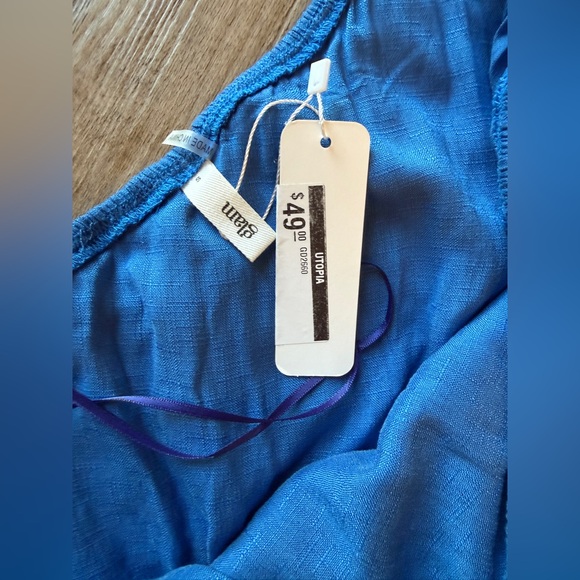 Blue One Shoulder Dress Glam size small - Picture 2 of 3